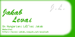 jakab levai business card